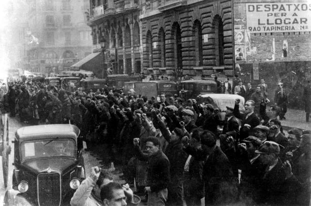 British Volunteers in Barcelona, December 1936.